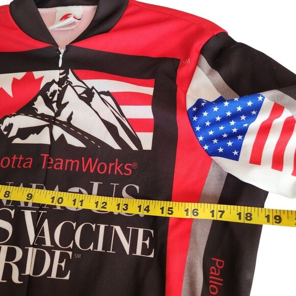 Vintage Mens Canada Us Aids Vaccine Ride Cycle Jersey Size Large 2001 - Picture 4 of 13